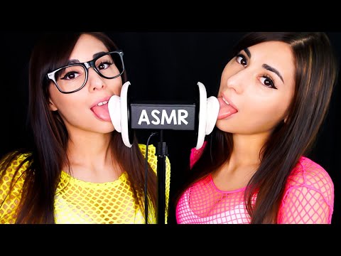 ASMR Twin Ear Licking (IMPORTANT CHANNEL INFO FOR LUNAREXX ASMR - CHECK DESCRIPTION)