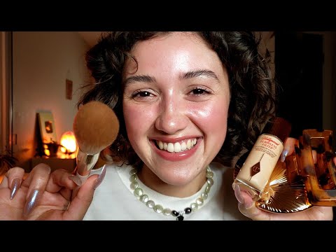 ASMR Friend Pampers You For Sleep 🧡 Tingly Makeup, Skincare, Scalp Massage (Layered Sounds)