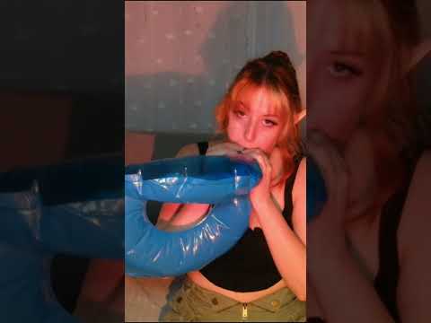 Blowing Up Tube #inflatable #redhead #asmr #soothing
