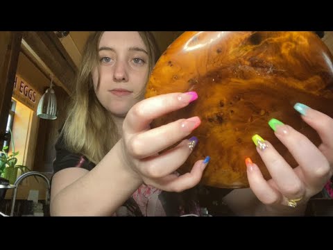Lowfi ASMR Tapping with acrylic nails (apple mic)