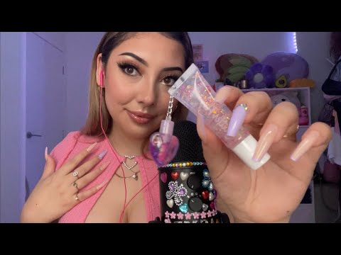 ASMR lip gloss and lip balm haul! 💖 ~aesthetic & cute + rambles, tapping, gloss sounds~ | Whispered