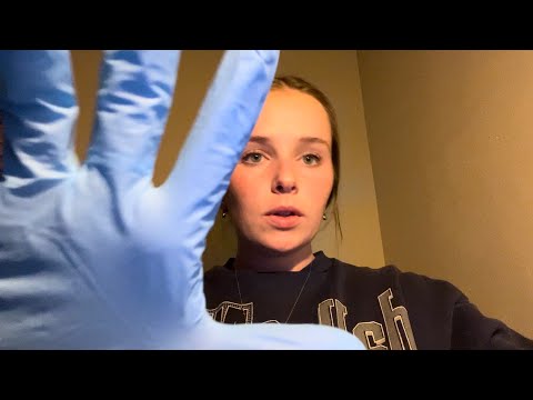 Asmr with gloves😴🧤hand movements, mouth sounds, fast tapping😴✨⚡️