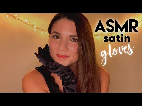 ASMR ❥ My 1st Satin Gloves (Fabric Sounds, Hand Sounds/Movements, Camera Touching, Countdown)