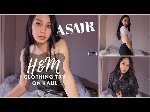 ASMR ✨ H&M Try On Haul [Whispering] [Fabric Sounds]