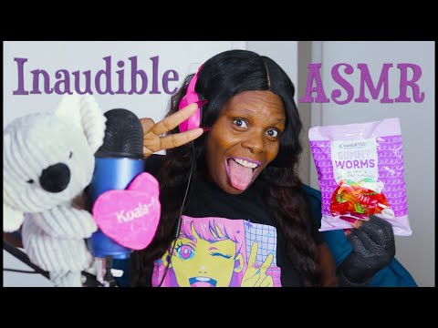 GUMMY WORMS ASMR EATING SOUNDS INAUDIBLE