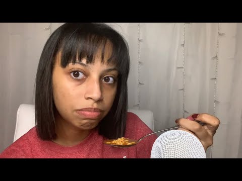 ASMR:|| Eating Spagetti O’s and Meatballs + rambles || OCT. 31, 2021 🔡🍅🥫