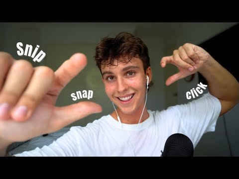 ASMR Finger Snaps and Flutters: Fast Aggressive Hand Sounds (snip, snap, click)