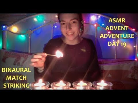 ASMR ADVENT DAY 19 🔥Match Striking🔥 (whispered, tapping, visual triggers)