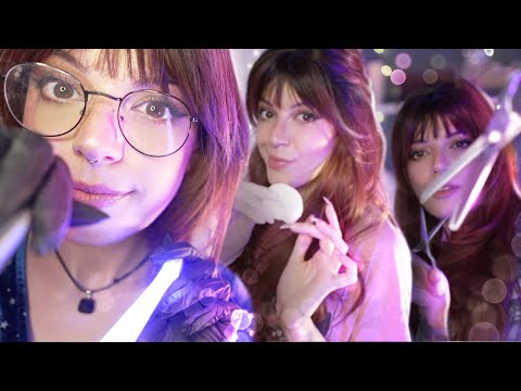 ASMR | Semi-Chaotic Triplets Give You A Self Care Night (Haircut, Teeth Cleaning, Facial)