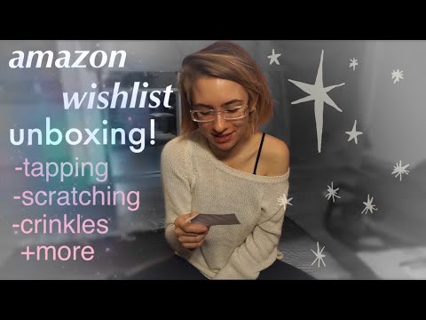 ASMR - Tingly unboxing stuff from my Amazon wishlist | Tapping, scratching, crinkling...