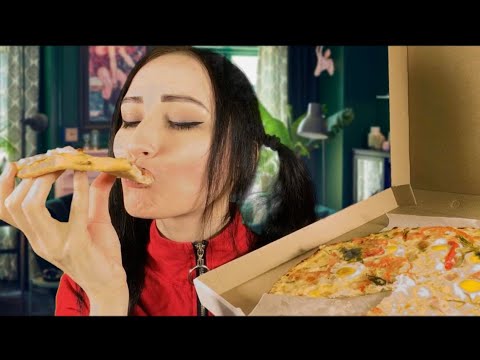 АСМР Итинг🍕Четыре пиццы из Пицца Хауз🍴Мукбанг🍹Звуки еды и рта👄EATING SOUNDS🍕MUKBANG