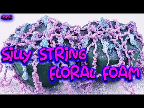 ASMR Satisfying Silly String Covered Floral Foam - Relaxing ASMR Sleep