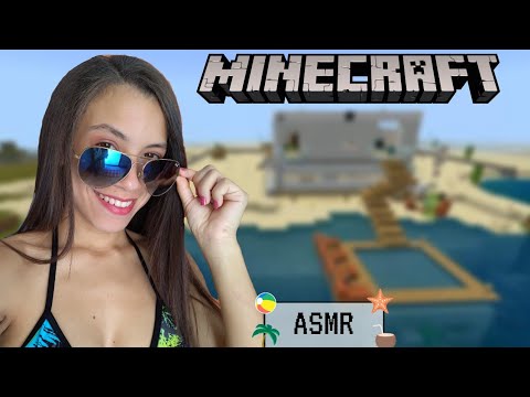 (ASMR PORTUGUÊS) Tour Completo Pela Minha Casa Na Praia *no Minecraft*