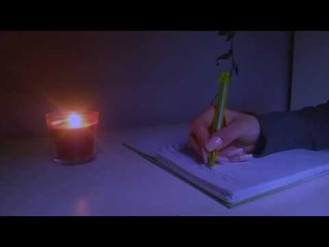 RELAXING ASMR  I  Layered Sounds, Writing and Crackling Fire  I No Talking