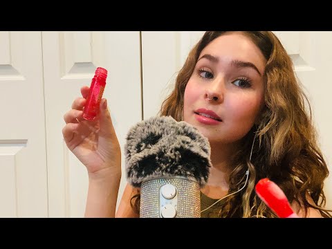 Asmr ~ Lipgloss Triggers |Gum Chewing| 🩷💄