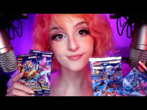 (ASMR) Yugioh Card Pack Opening ♡ Relaxing ♡ Casual Whispers & Giggles