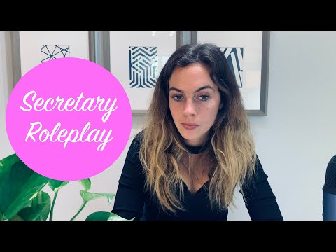 [ASMR] Receptionist Roleplay (chewing gum, typing)