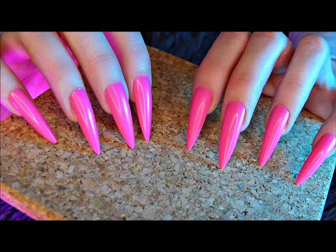 ASMR with Cork | DEEP Gritty Scratching, Tapping & Tracing | Long Nails | No Talking