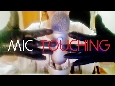 ASMR Agressive loud microphone touching with leather gloves 2