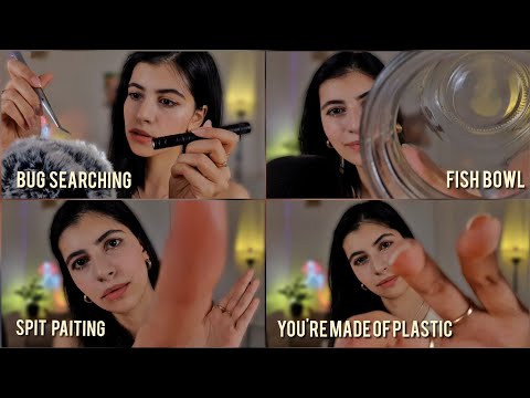ASMR po polsku TRENDY ASMR (bug searching, fish bowl, spit paiting, you're made of plastic)