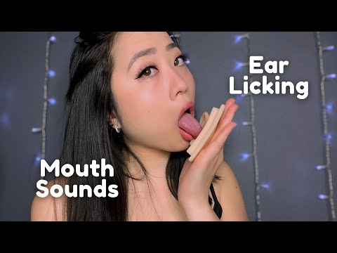 ASMR | Tingly Ear Licking & Earhole Licking! Mouth Sounds