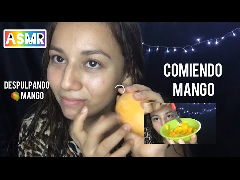 ASMR EATING SOUNDS PELANDO MANGO Y COMIENDO 😋