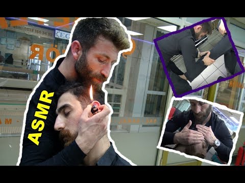 ASMR TURKISH MASSAGE BARBER=NECK CRACK=foot,roller,head,arm,face,back massage=kafa sırt kol  masajı