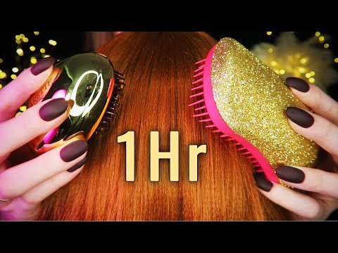 EXTRA REALISTIC Hair Brushing w/Two Tangle Teezers - As If I'm Brushing YOUR HAIR! - 1 Hour ASMR