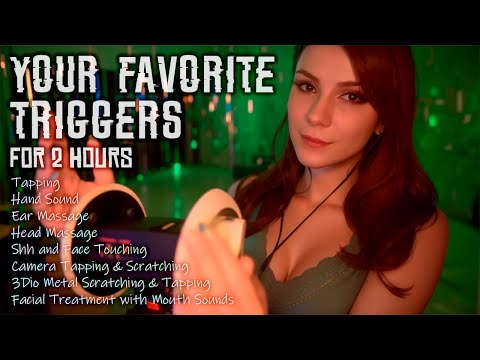 ASMR Your Favorite Triggers for 2 Hours 💎 Ear, Head and Face Massage, Hand Sounds and more