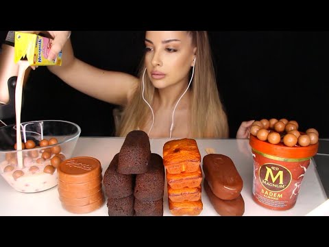 ASMR BROWN FOOD | Magnum, Maltesers, Milka | TÜRKÇE ASMR