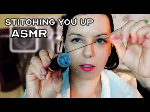 ASMR Stitching up your head wound - medical doctor roleplay (Dr. Petunia Ward Wasteland Doc)