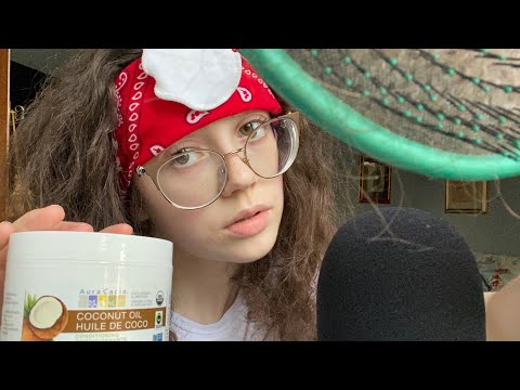 ASMR removing your makeup (personal attention role play) (layered sounds)