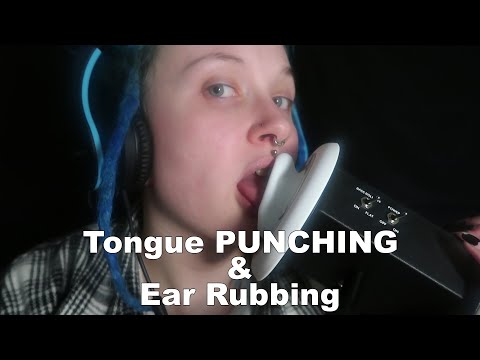 ASMR | Tongue PUNCHING & Ear Rubbing | Mouth Sounds, Massage