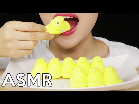 ASMR Peeps MARSHMALLOW Chicks | No Talking Eating Sounds 핍스 병아리 마시멜로우 리얼사운드 먹방