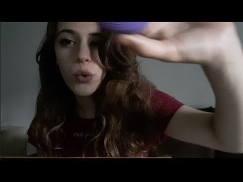 ASMR - Face Brushing, Face Touching and Positive Talk *whispering*