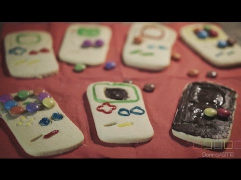 Binaural ASMR. Making Game Boy Cookies (Crinkles, Squishing Dough, Tin Foil, Coloring, etc.)