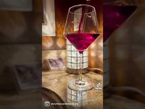 ASMR Wooden Wick + Wine Pour❤️🍷😘