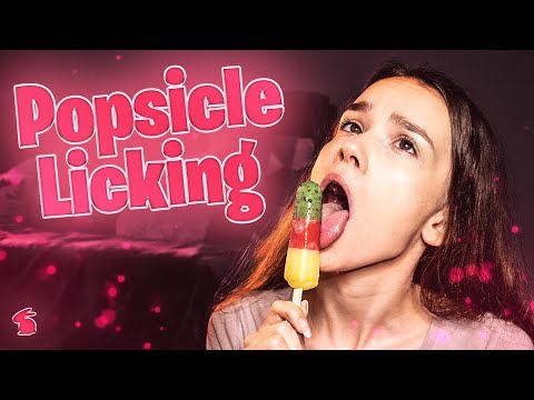 ASMR Kissing and Licking Popsicle Wet mouth sounds 🍦 #ASMR 10/100