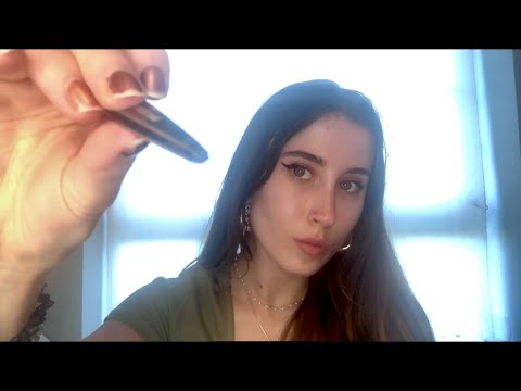 ASMR Plucking Your Eyebrows W/ Inaudible Whispers & Mouth Sounds