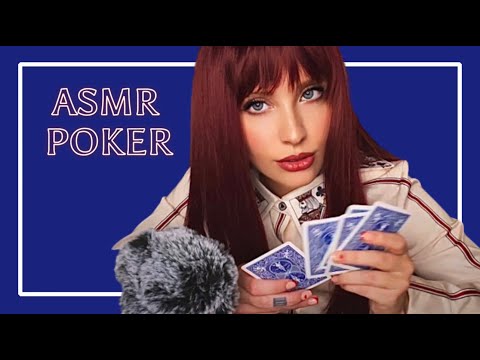 ASMR Poker (card sounds, tapping, clothes scratching)
