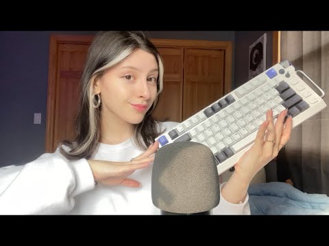 ASMR VERY RELAXING KEYBOARD SOUNDS & WHISPERS lots of typing 🫧 nuphy field 75 unboxing & review :)