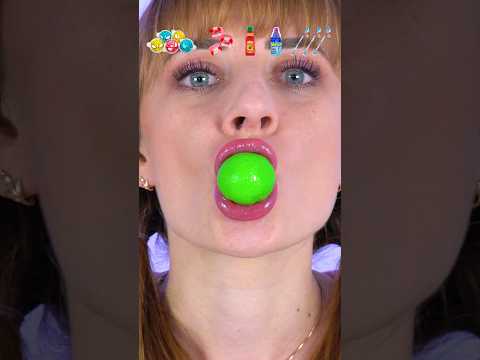 ASMR Emoji Gummy Eyeballs, Gummy Teeth Mukbang #shorts