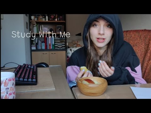 [ASMR]| 1.5 HOUR STUDY WITH ME 25/5 Pomorodo (With Eating & Chatting)