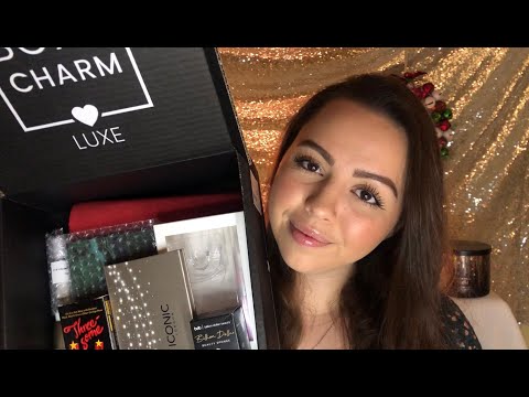 ASMR December BoxyCharm BoxyLuxe Unboxing (lots of makeup tapping!!)