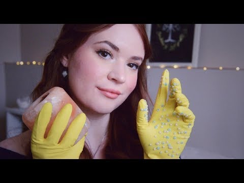 [ASMR] 🌟💎 Beaded Rubber Glove Tapping & Scratching!!!💎🌟
