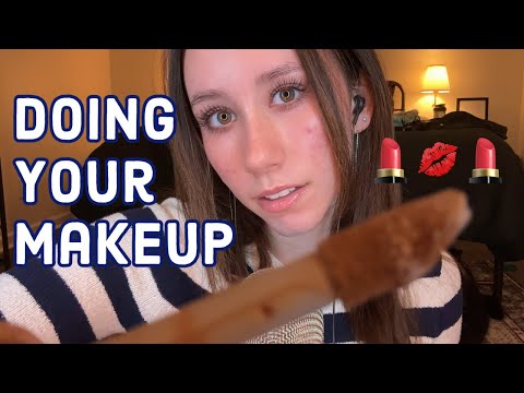 ASMR | doing your makeup (max sensitivity, mouth sounds, personal attention)
