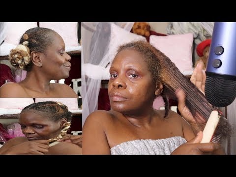 Hair Routine Adding Extensions ASMR Brushing / Combing / Braiding