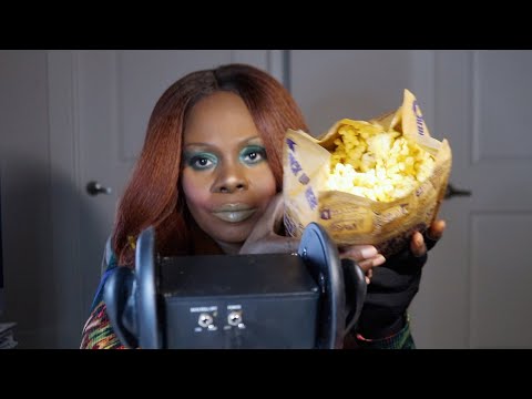 Movie Popcorn With Melted Butter ASMR Eating Sounds