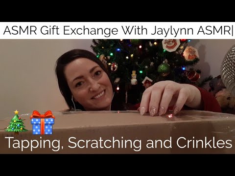 ASMR Christmas Gift Exchange With JayLynn ASMR-Unboxing Tapping,Scratching,Crinkles-Whispered