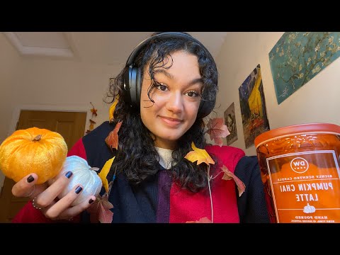 ASMR: Autumn triggers~ pumpkin’s, candles, leaves and more!!